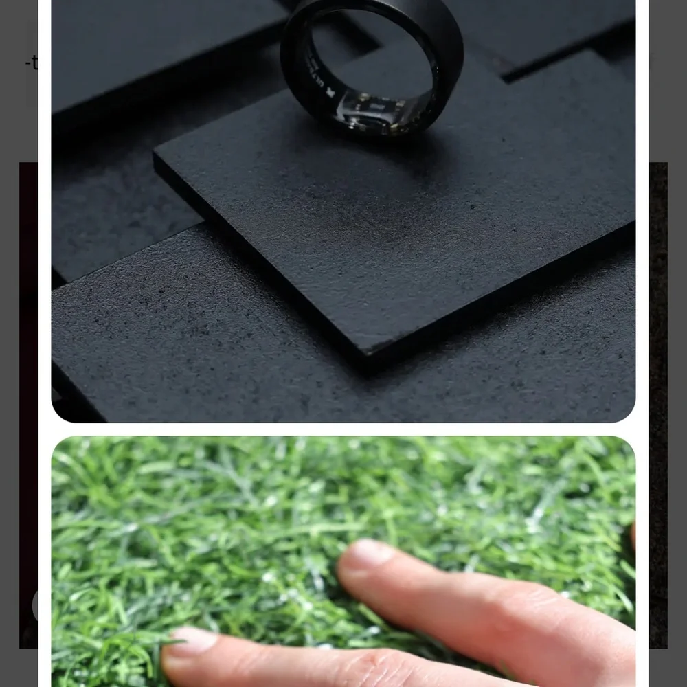 NWT Ultrahuman Black Smart Ring Matte Grey Size 8